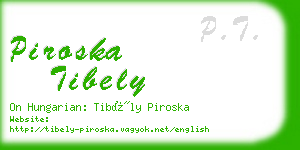 piroska tibely business card